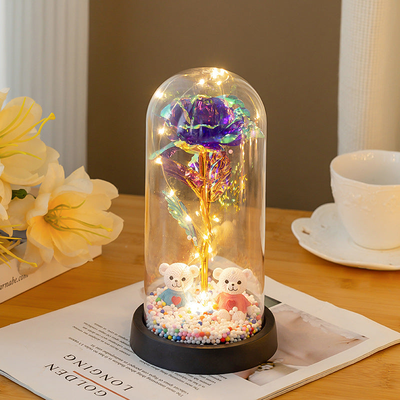 Eternal Rose Bear LED Lamp