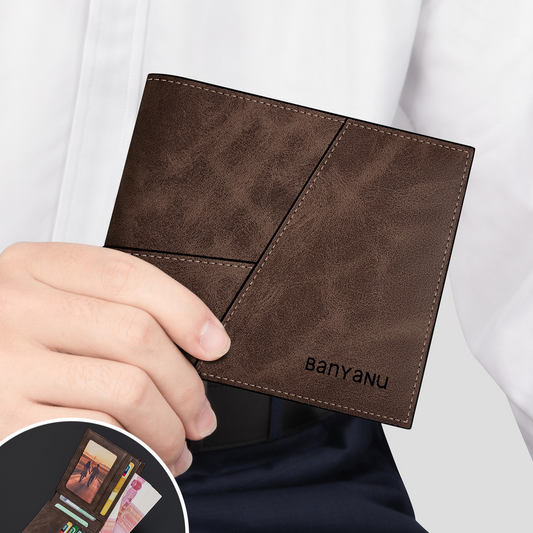 Retro Frosted Cowhide Men's Wallet