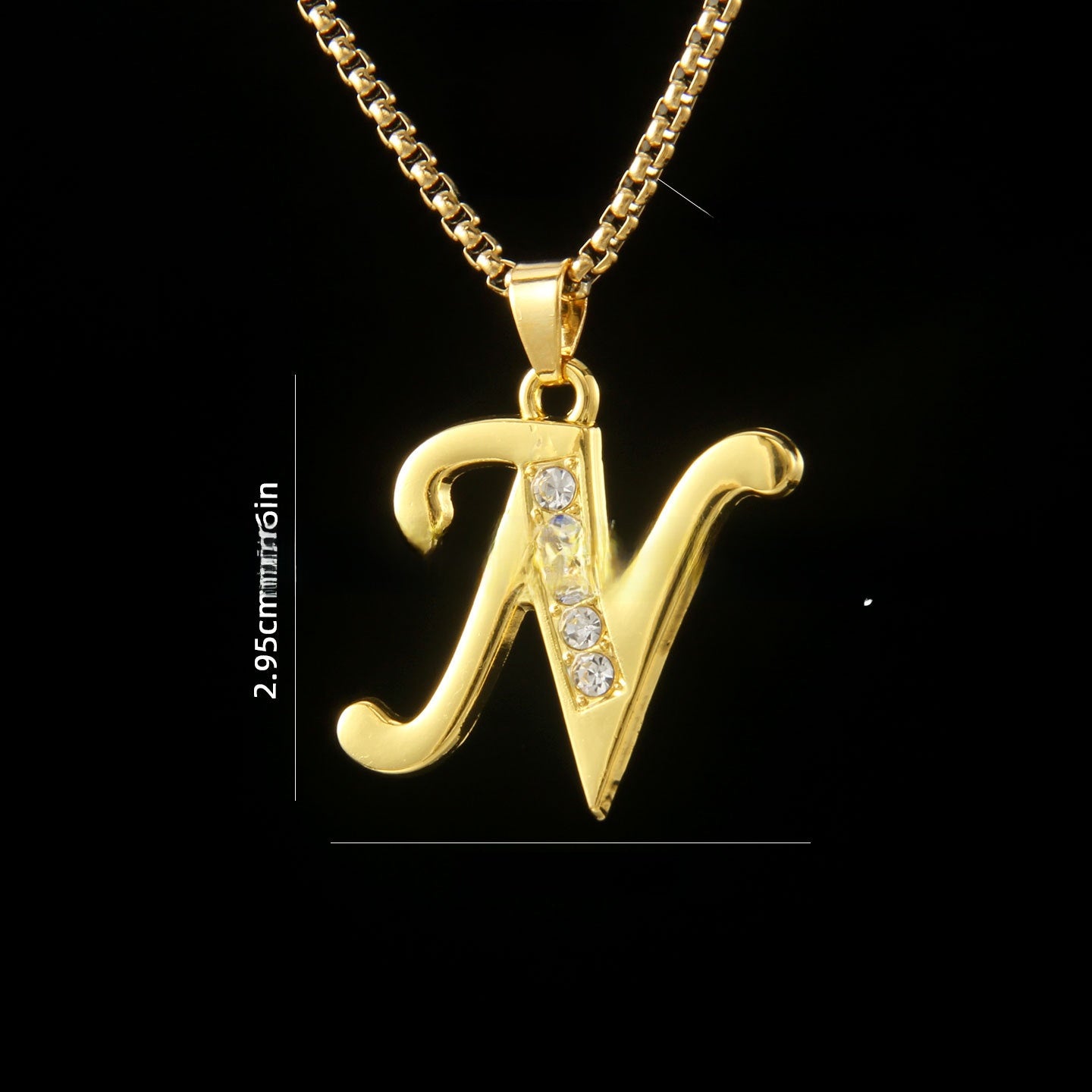Golden Initial Letter Necklace