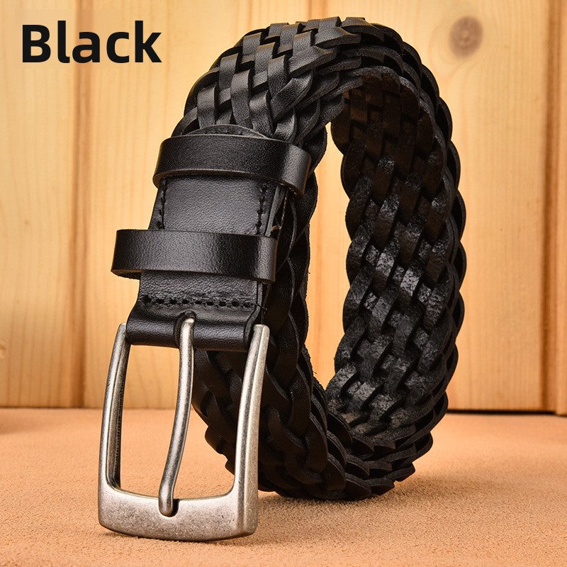 Men's Handwoven Leather Belt