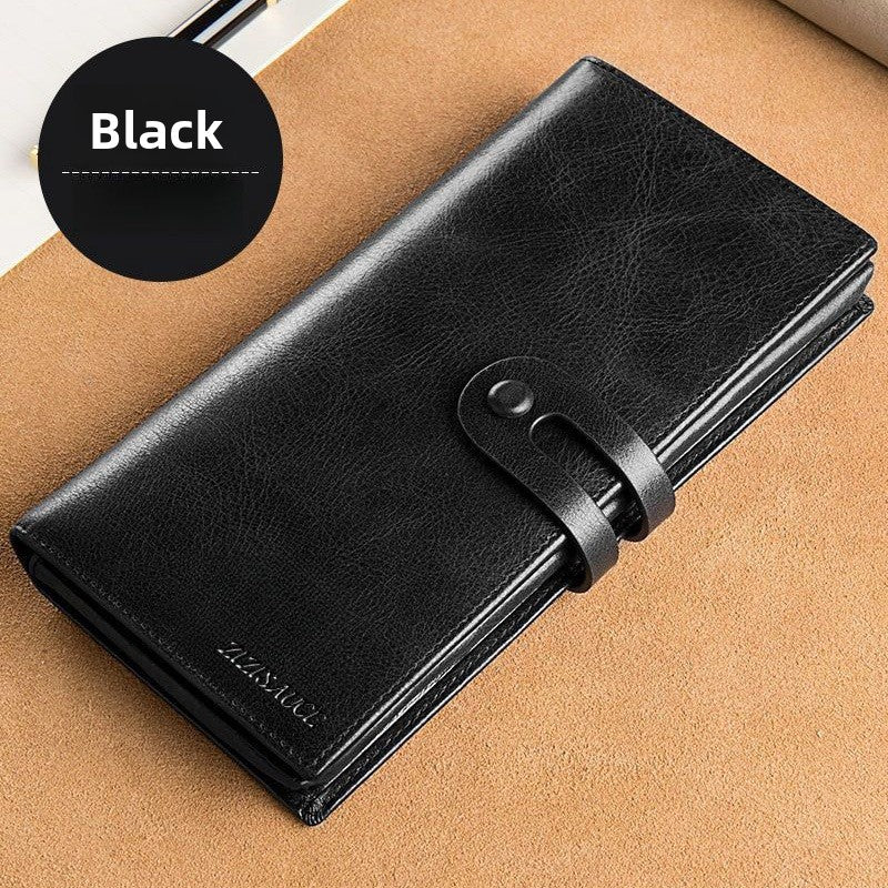 Men's Long Vintage Leather Wallet