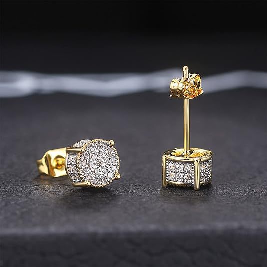 Full Pave Zircon Stud Earrings