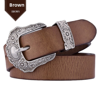 Vintage Cowhide Leather Belt