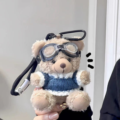Pilot Bear Plush Keychain
