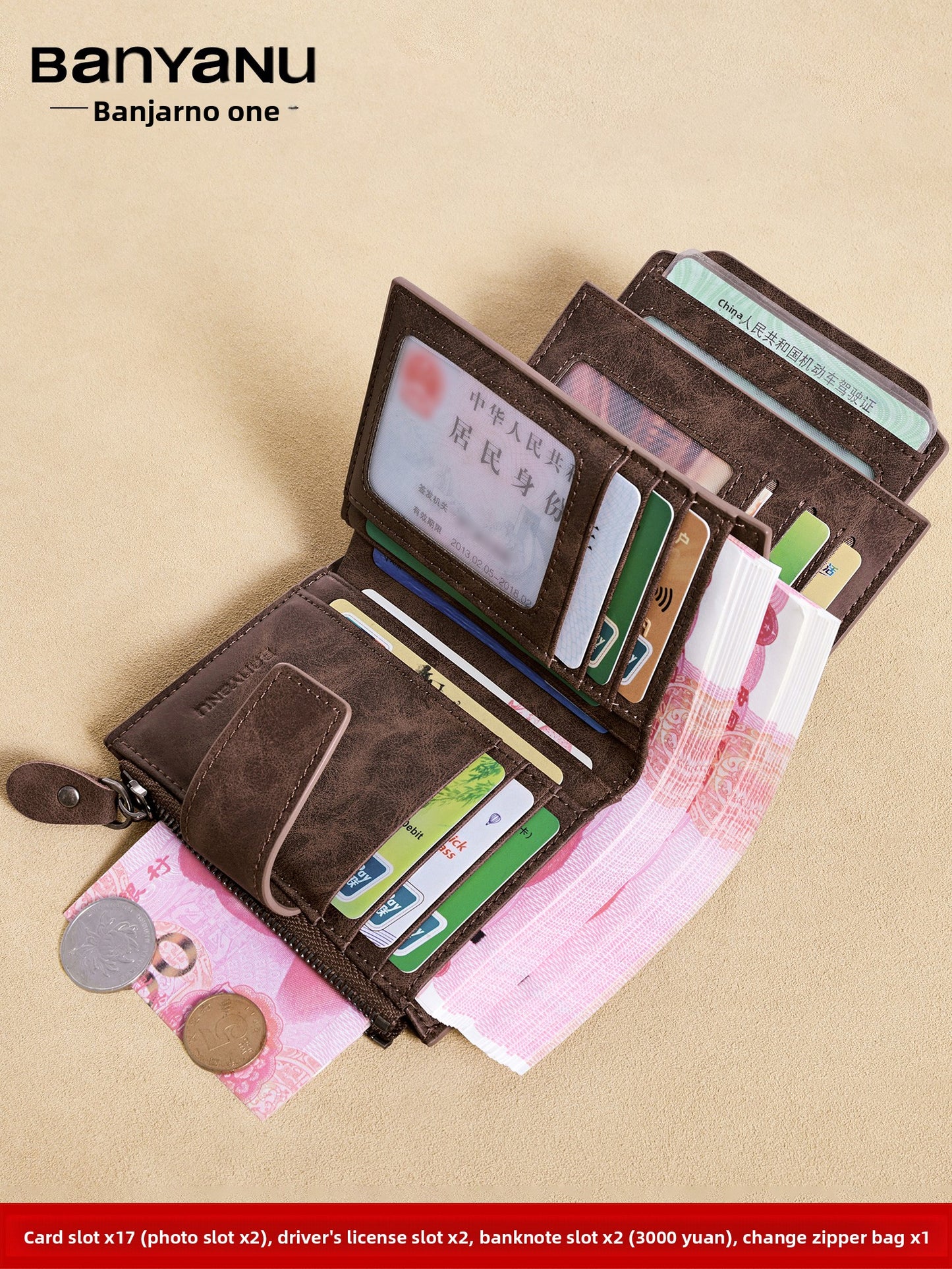 Men's Genuine Leather RFID Blocking Wallet