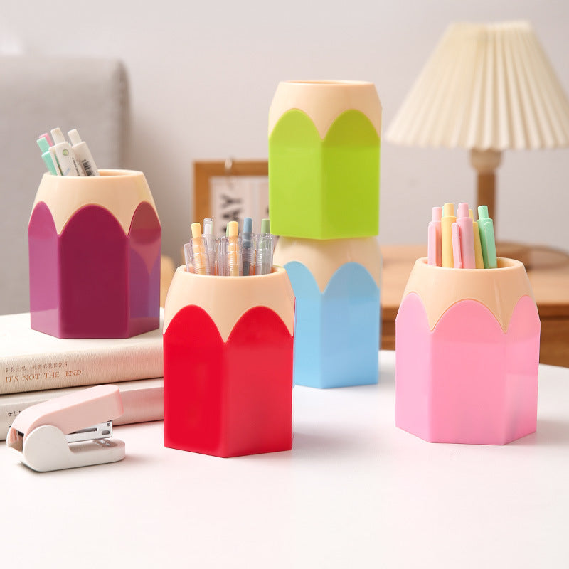 Round Plastic Pen Holder