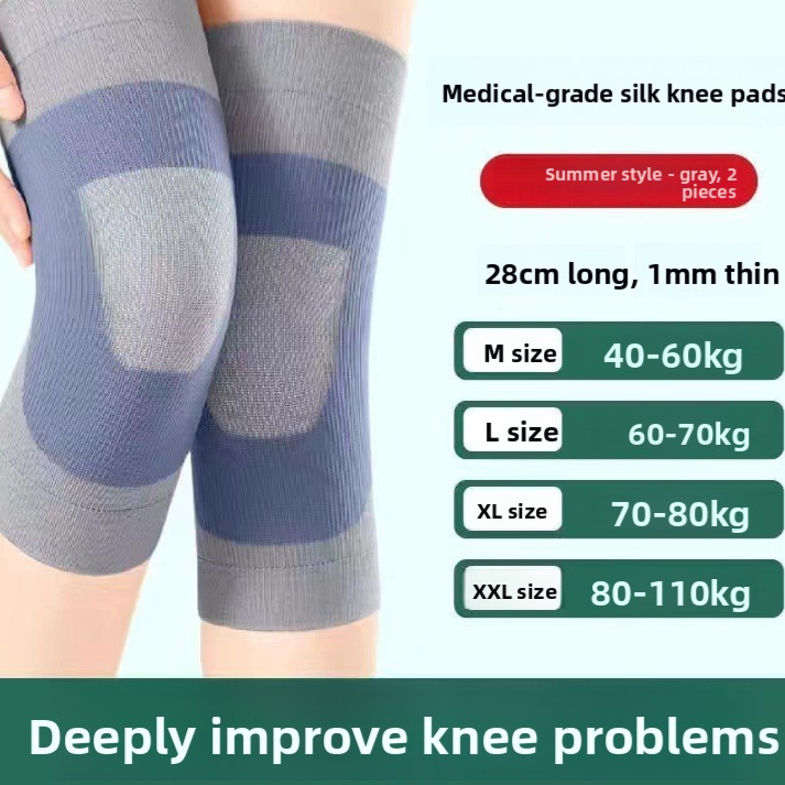 Anti-Slip Silk Knee Warmer Lightweight Knee Support Sleeve
