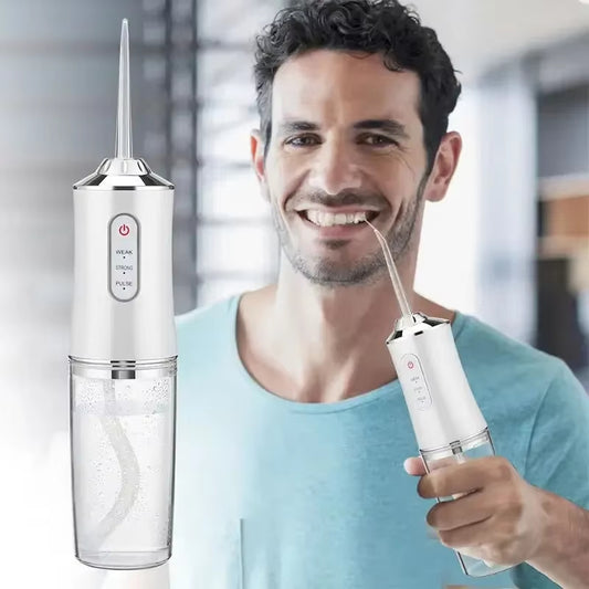 Portable Smart Electric Oral Irrigator Water Flosser Rechargeable Dental Water Jet Teeth Cleaner 3 Cleaning Modes Oral Care Device