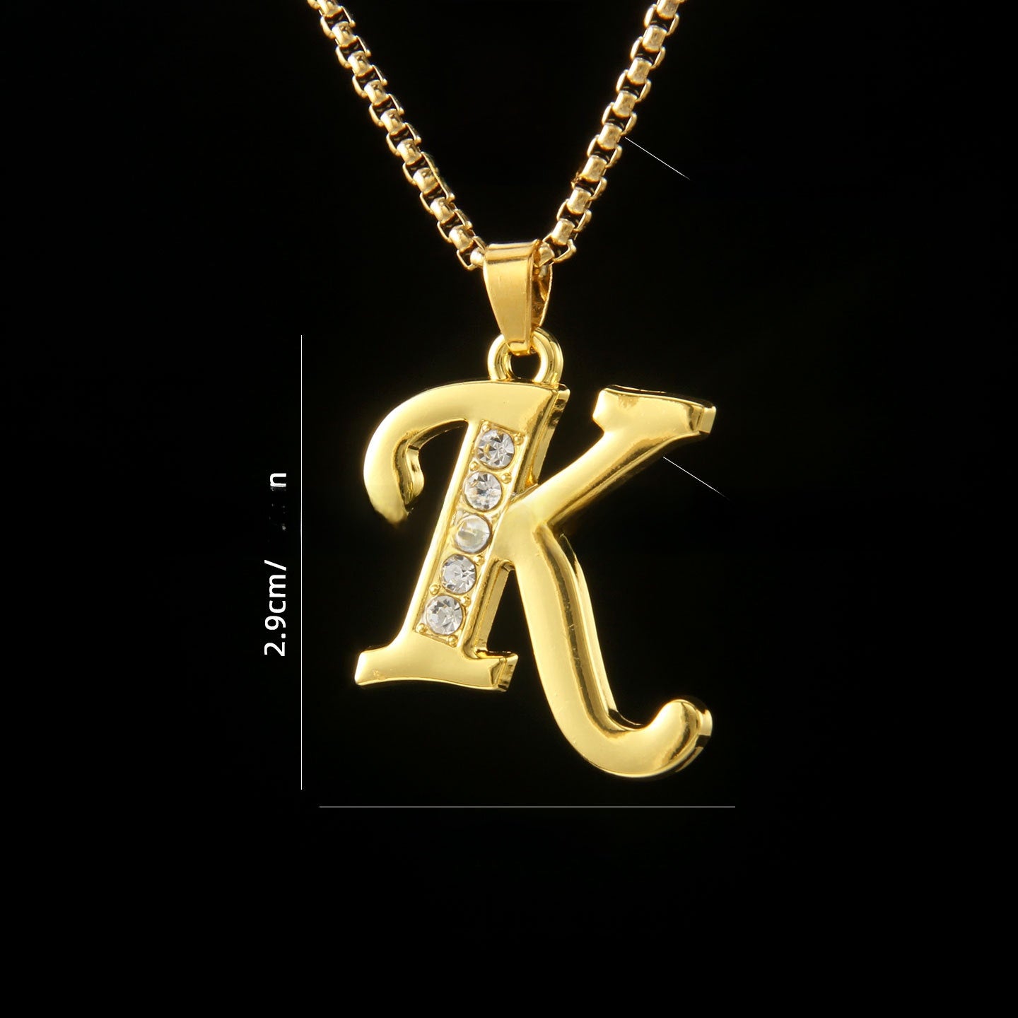 Golden Initial Letter Necklace