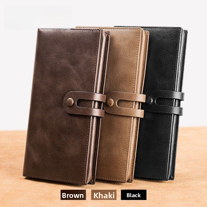 Men's Long Vintage Leather Wallet