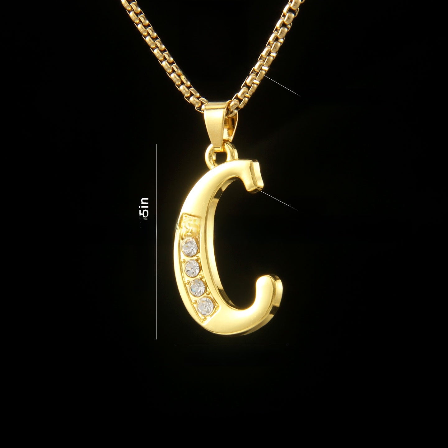 Golden Initial Letter Necklace