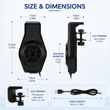 USB Aquarium Cooling Fan