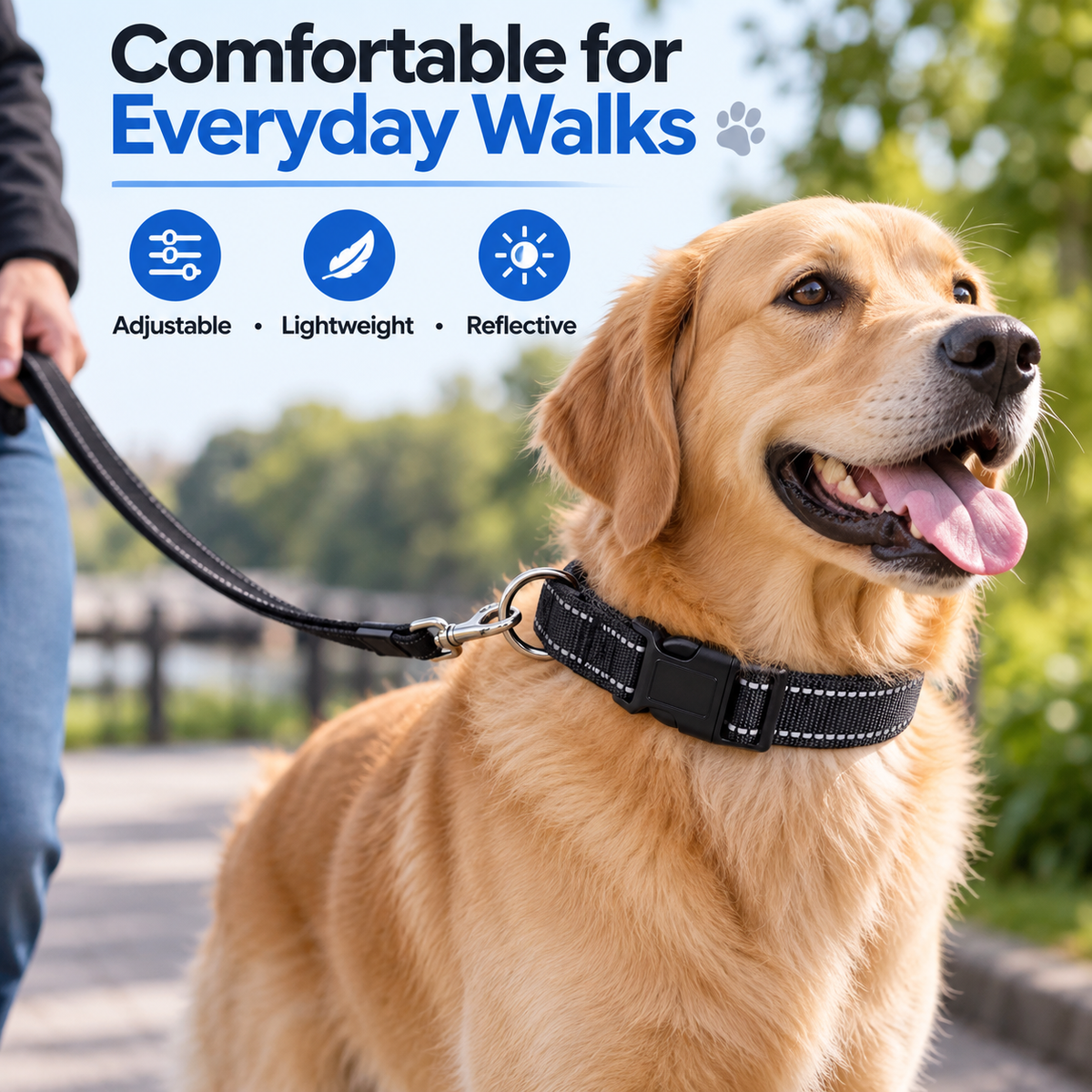 Reflective Adjustable Dog Collar