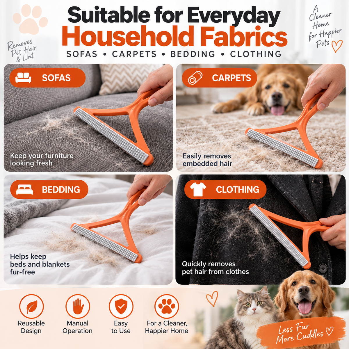 Manual Pet Hair Remover