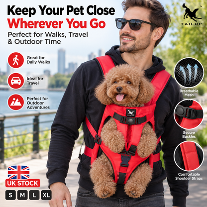 Hug-Style Chest Pet Carrier Backpack Breathable Mesh S-XL