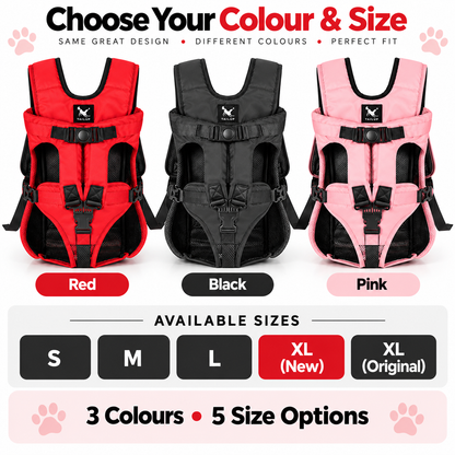 Hug-Style Chest Pet Carrier Backpack Breathable Mesh S-XL