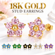 18K Gold Stud Plated Earrings