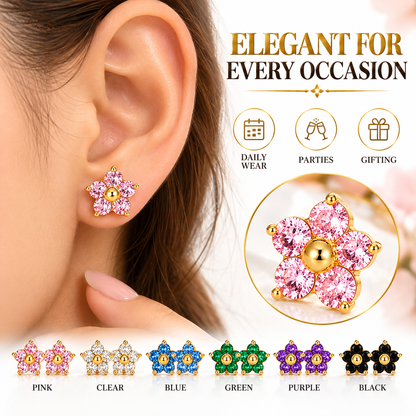 18K Gold Stud Plated Earrings