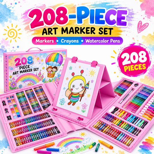 208 Piece Art Marker Set