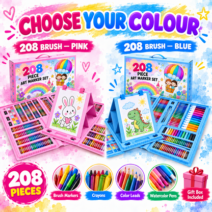 208 Piece Art Marker Set