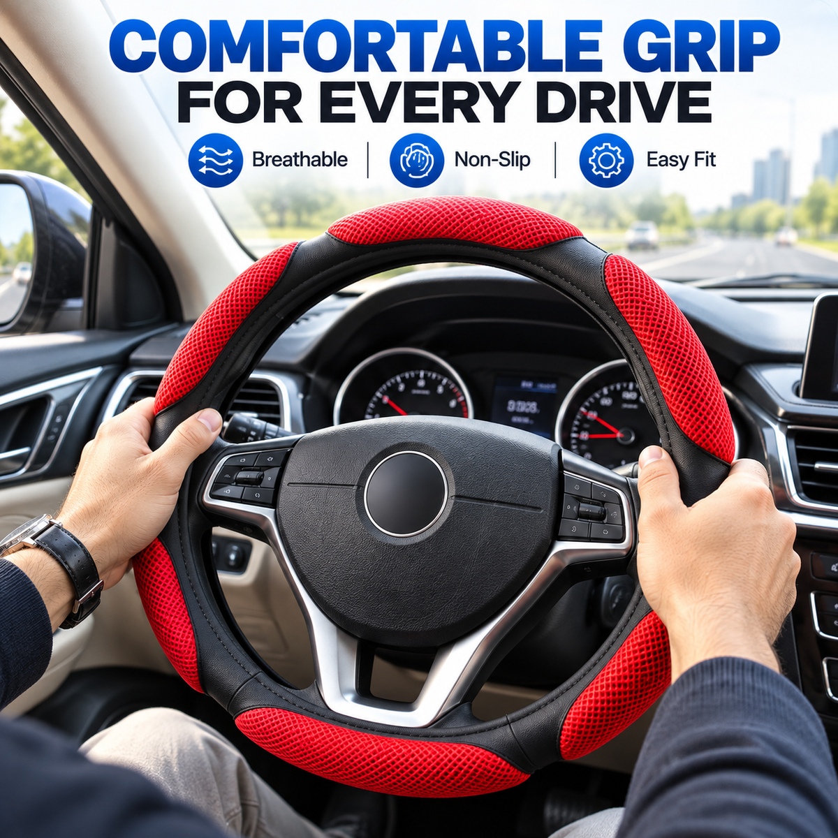 3D Non-Slip Steering Cover