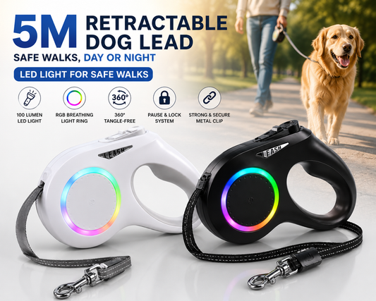 LED Retractable Dog Leash