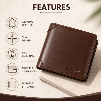 Genuine Leather RFID Wallet