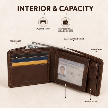 Genuine Leather RFID Wallet