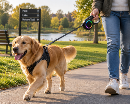 LED Retractable Dog Leash