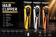 Barber Hair Clipper – Rechargeable LCD Stainless Steel Trimmer