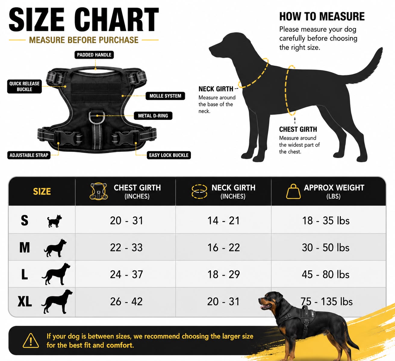 Heavy Duty Tactical Dog Harness