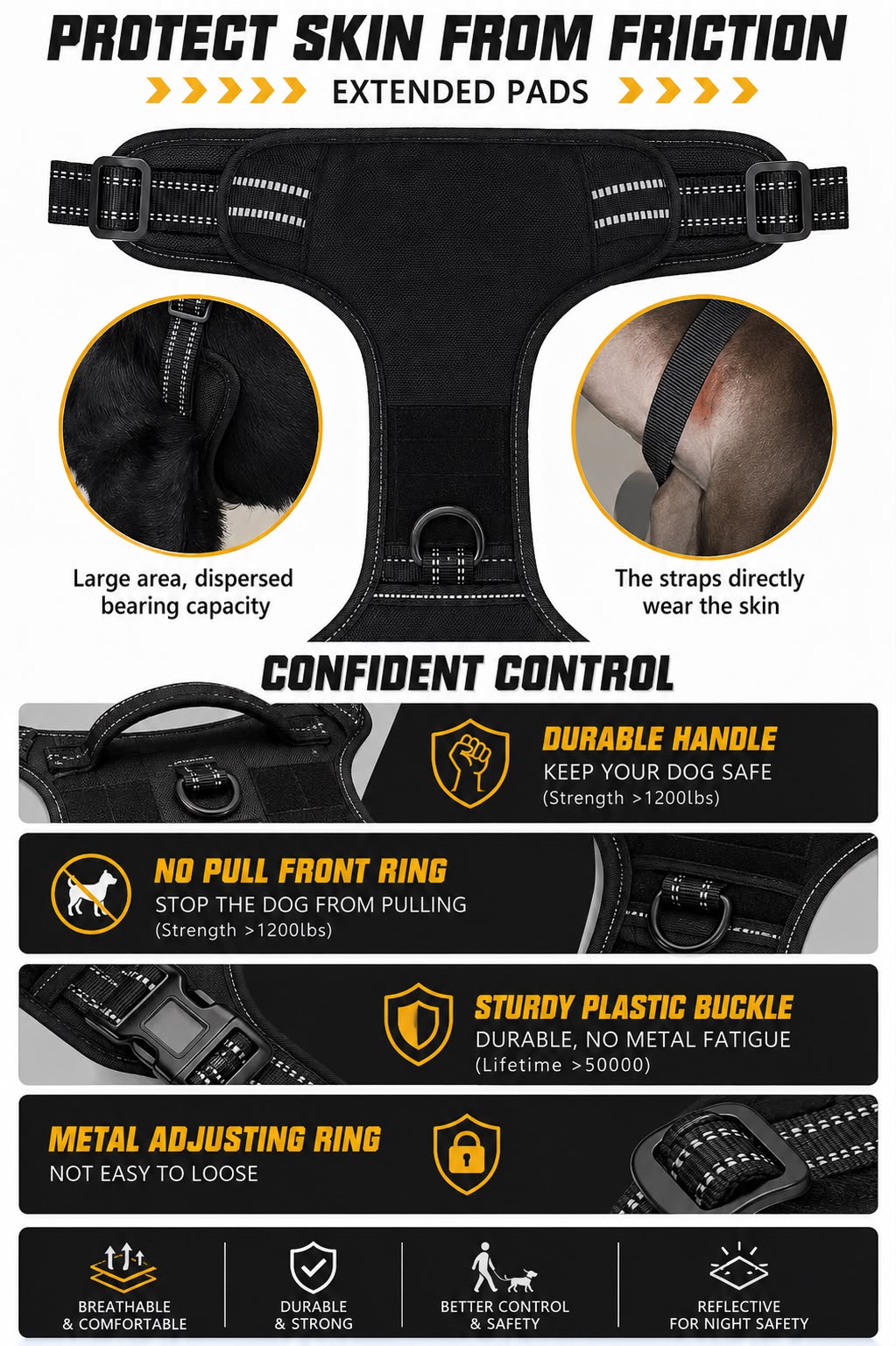 Heavy Duty Tactical Dog Harness
