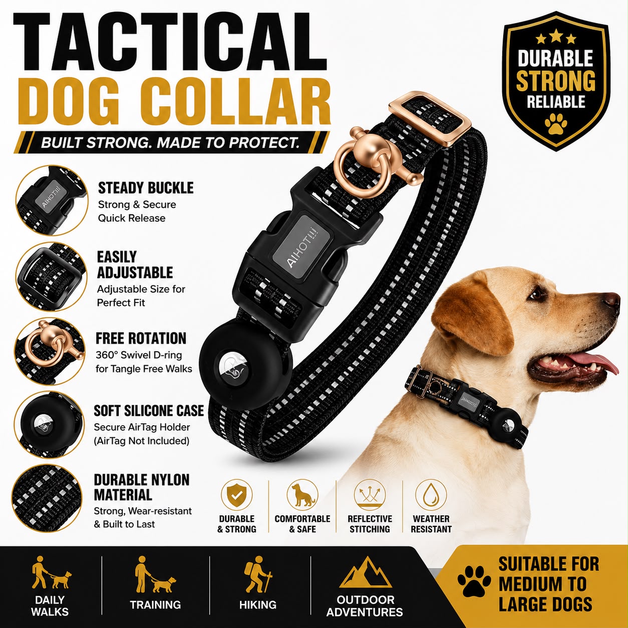 Heavy Duty Dog Training Collar
