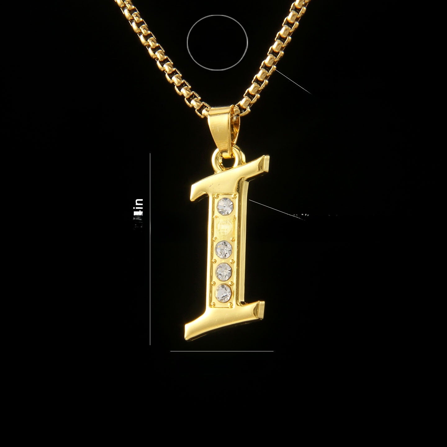 Golden Initial Letter Necklace