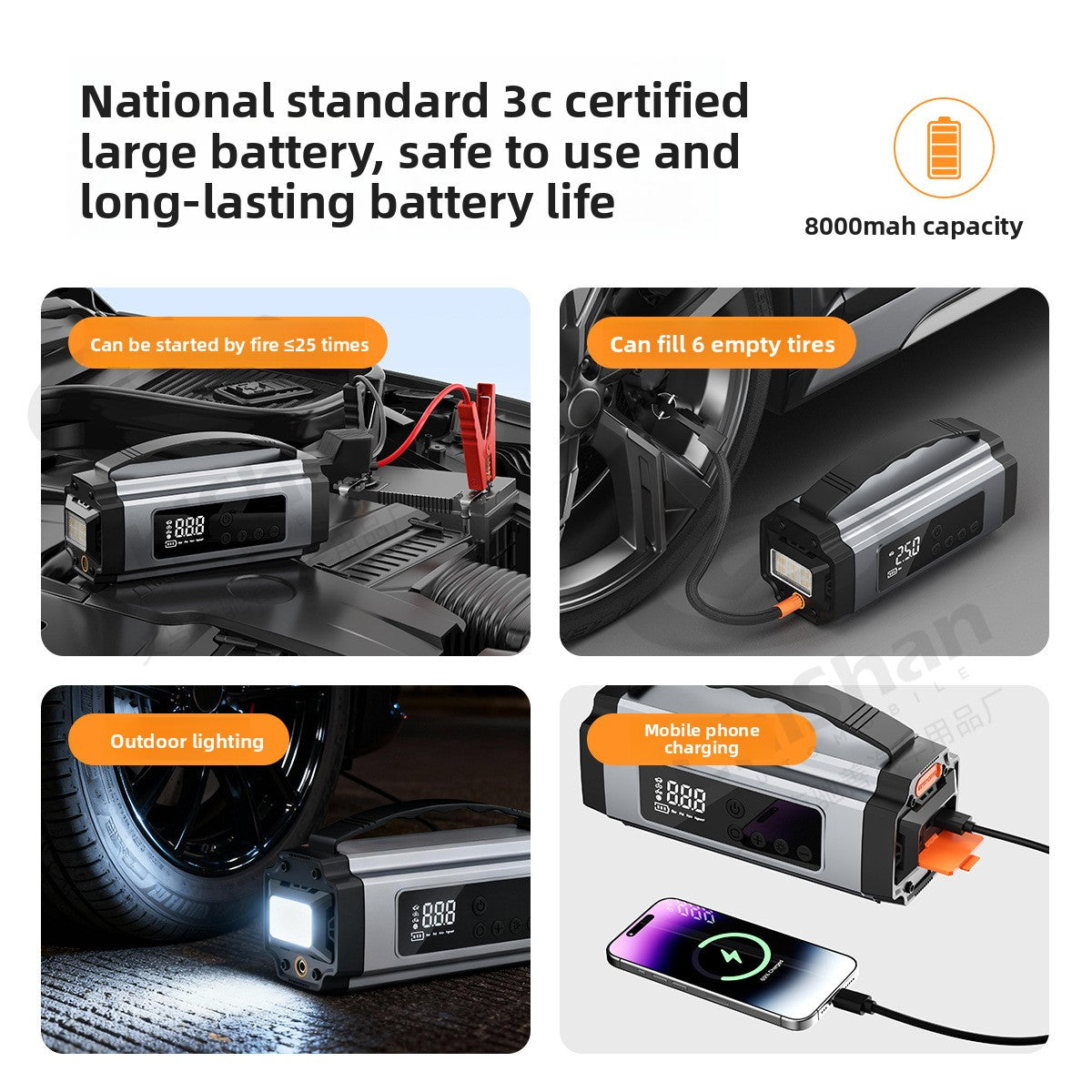 4-in-1 Car Jump Starter