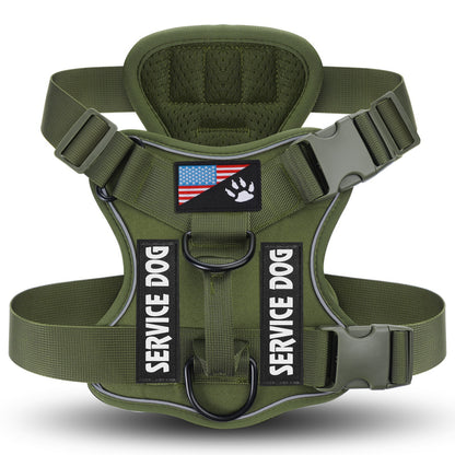 Tactical Reflective Dog Harness Set