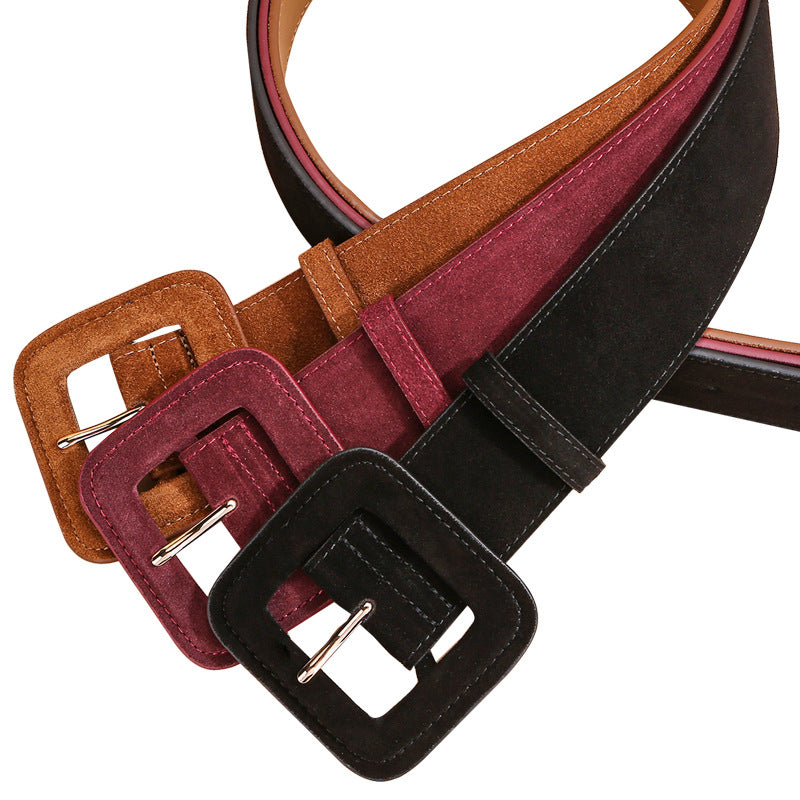 Women's Wide Leather Waist Belt