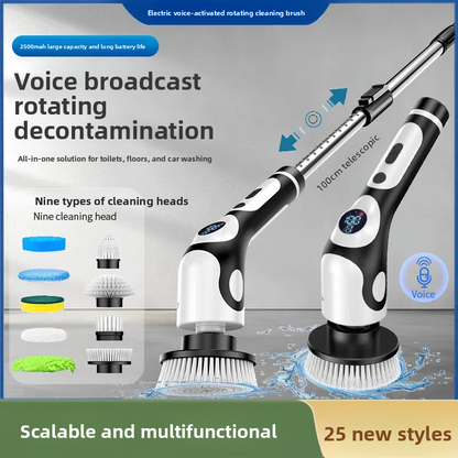 Electric Cleaning Brush with Multiple Attachments