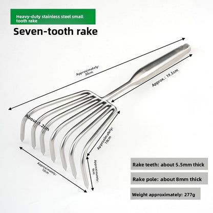 Stainless Steel Digging Rake for Beach and Garden