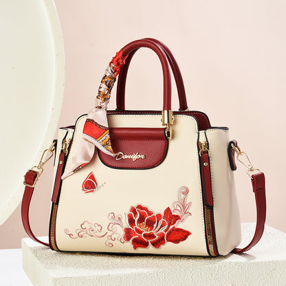 Women's Floral Embroidered Handbag