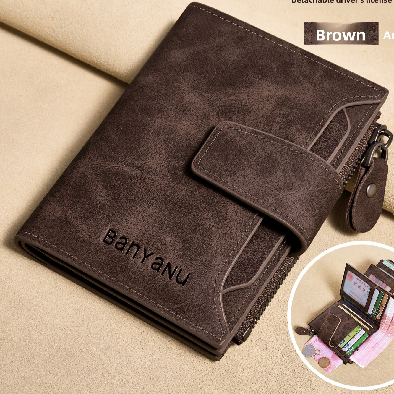 Men's Genuine Leather RFID Blocking Wallet