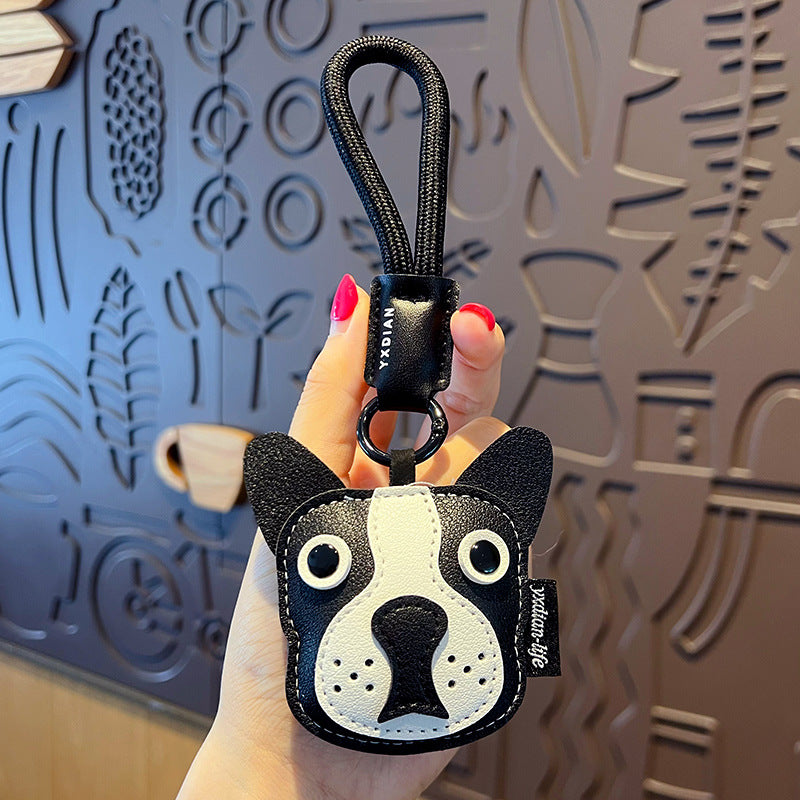 Cute Dog & Cat PU Leather Keychain