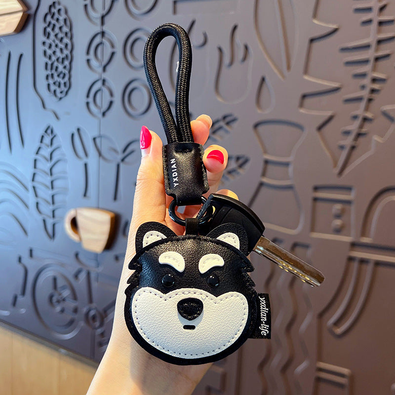 Cute Dog & Cat PU Leather Keychain
