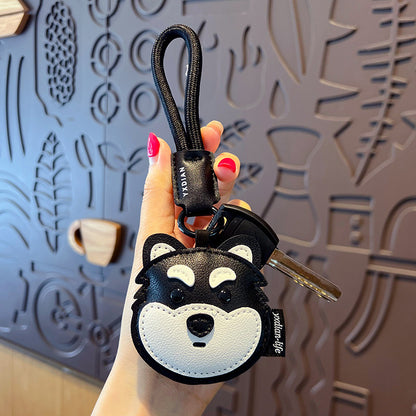 Cute Dog & Cat PU Leather Keychain