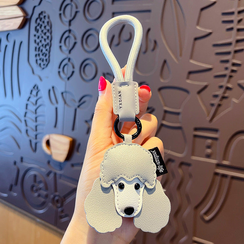 Cute Dog & Cat PU Leather Keychain