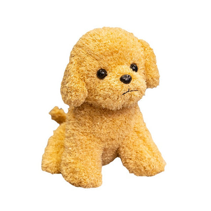 Realistic Curly Teddy Dog Plush Toy