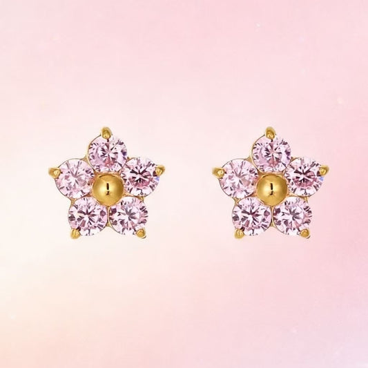 18K Gold Stud Earrings