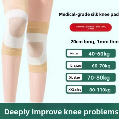 Anti-Slip Silk Knee Warmer Lightweight Knee Support Sleeve