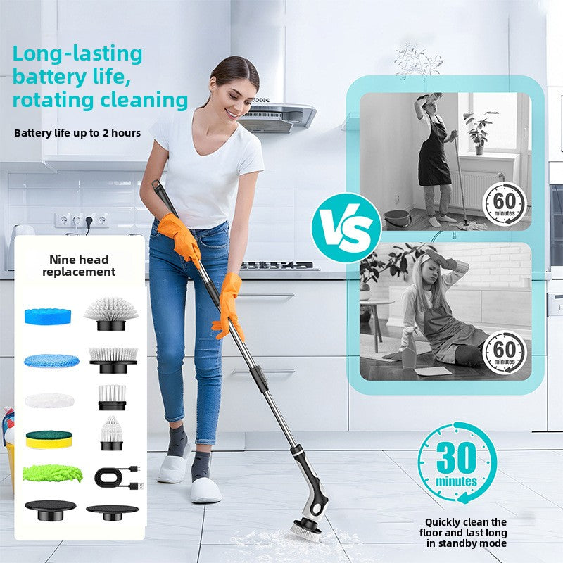 Electric Cleaning Brush with Multiple Attachments