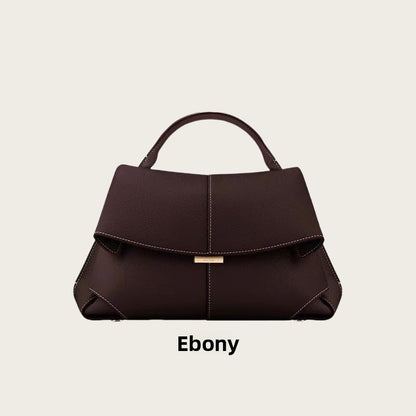 Polene Smile Pleated Genuine Leather Crossbody Bag